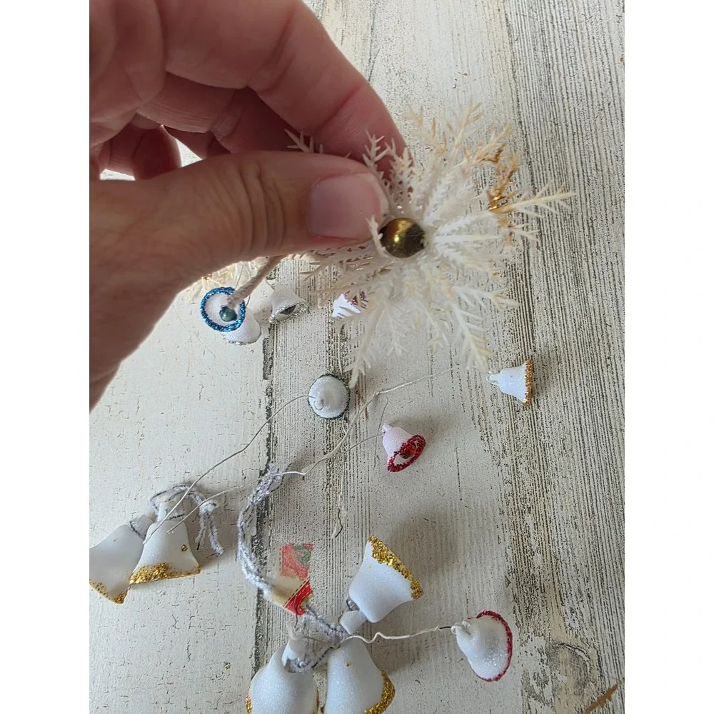 Vintage mini bell mercury glass ornament tree accessory